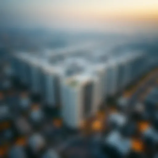 Aerial view of a luxury development