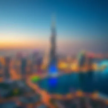 Burj Al Mustaqbal: A New Icon in Dubai's Skyline Aerial view showcasing برج المستقبل دبي in the context of Dubai's skyline