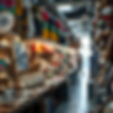 Bargain hunting at a flea market with diverse items on display