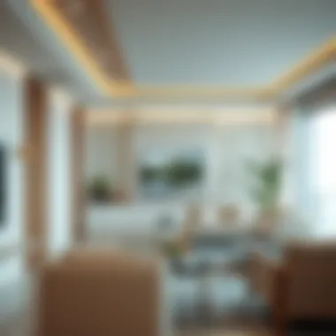 Luxurious interiors of a residential unit in Ajman Creek Towers