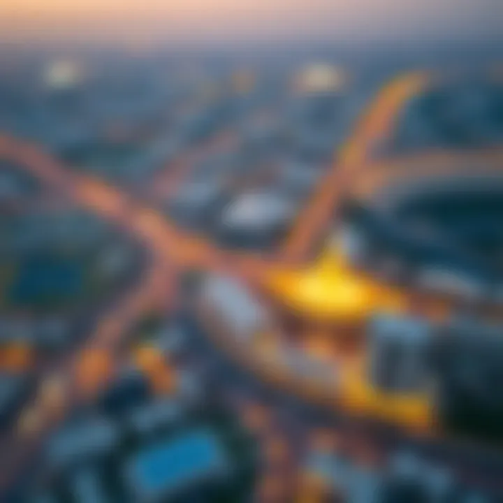 Strategic Location of Al Ansari International City Aerial view showcasing the strategic location of Al Ansari International City