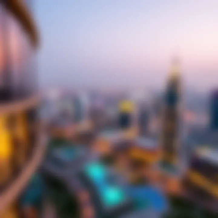 Panoramic view of Dubai from Al Fattan Park View Tower