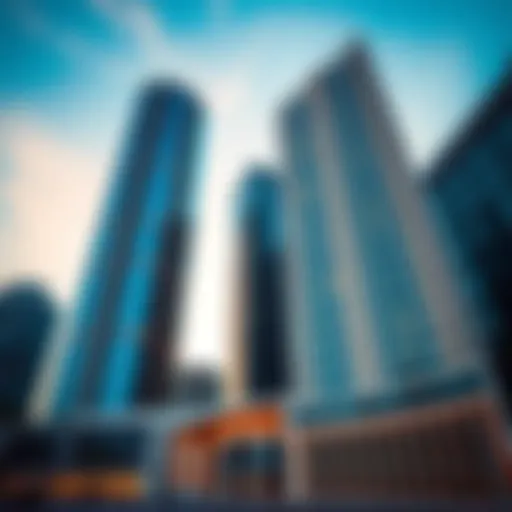 Architectural Brilliance of Al Habtoor Business Tower Striking architectural facade of Al Habtoor Business Tower