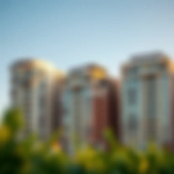 Modern residential buildings in Al Quoz 4 illustrating property trends