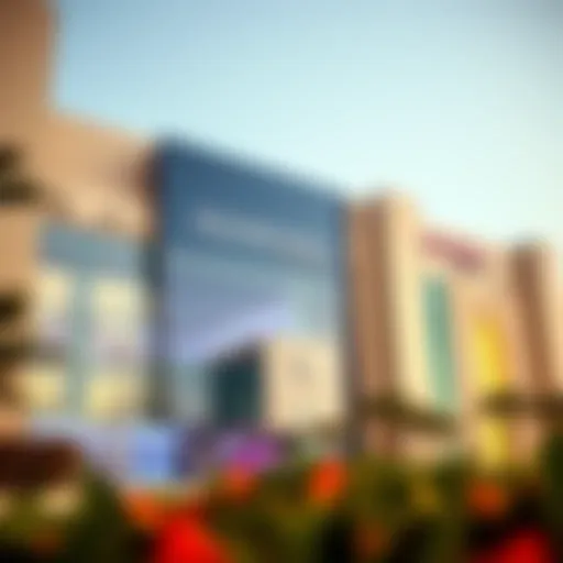 Stunning exterior view of Aldar Yas Mall showcasing its modern architecture