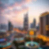 Stunning skyline view showcasing Amber Binghatti's architectural designs