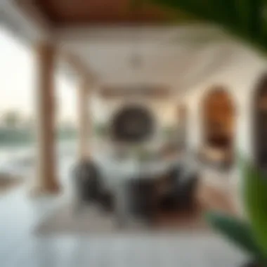 Elegant outdoor terrace for entertaining guests