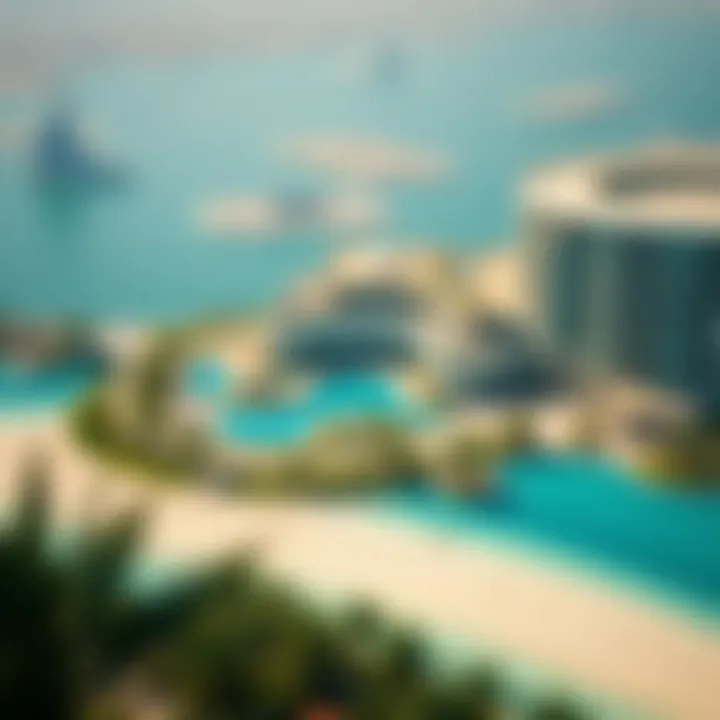 Aerial view showcasing Avani The Palm and its surroundings