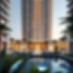 Luxurious view of Beach Rotana Residences architecture