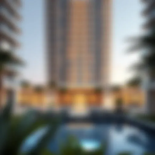 Luxurious view of Beach Rotana Residences architecture