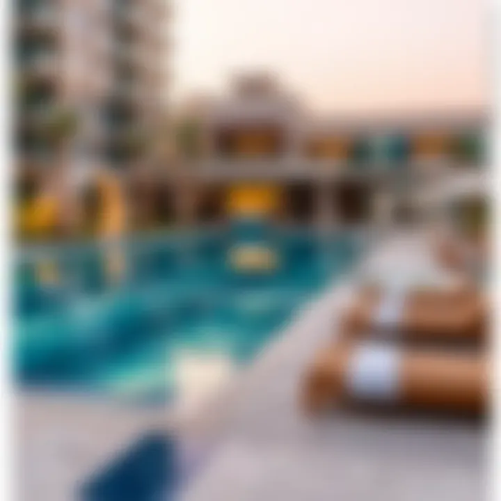 Stunning pool area of Beach Rotana Residences