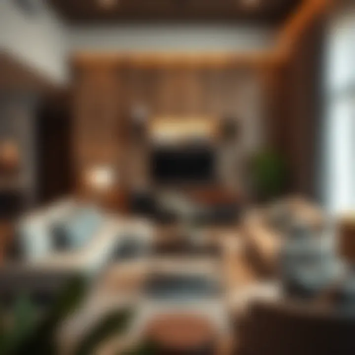 Cozy living room setup in Blueground accommodations