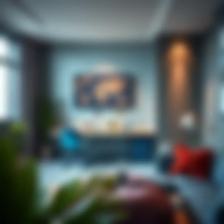 Modern workspace in a Blueground apartment