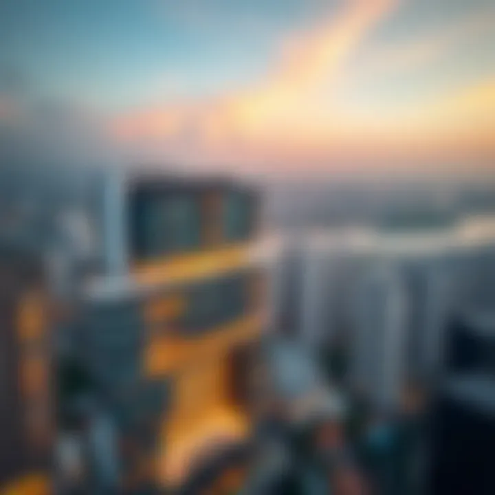 Aerial view of BNH Tower 3 showcasing its modern architectural design