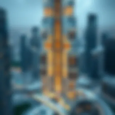 Cross-section view highlighting the innovative design of Burj Khalifa