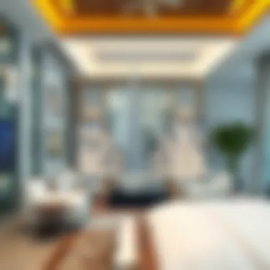 Detailed architectural drawing of a luxury residential floor in Burj Khalifa