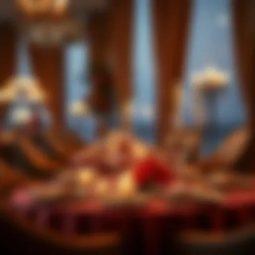 Elegant table setting for a romantic dinner