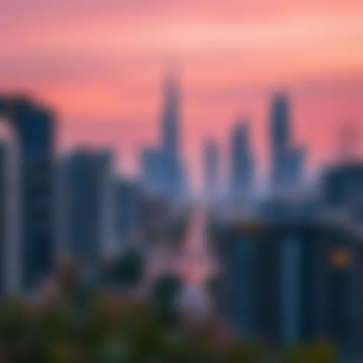 Modern UAE Skyline Modern UAE skyline with residential buildings