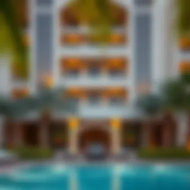 Stunning Exterior View of Al Jawhara Hotel Apartments Stunning view of Al Jawhara Hotel Apartments exterior