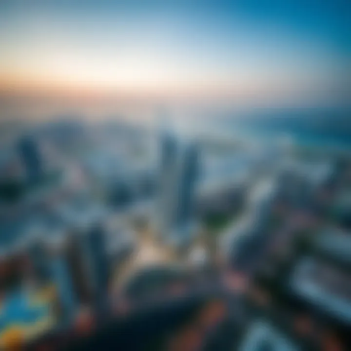 Prime Location of Damac Executive Bay Tower B Aerial view of the surrounding area highlighting the prime location of Damac Executive Bay Tower B