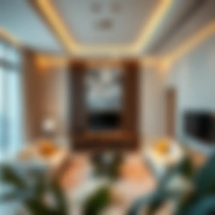 Luxurious Interior Design in Damac Executive Bay Tower B Interior space of a luxurious apartment in Damac Executive Bay Tower B