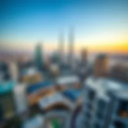 Aerial view of Dubai skyline showcasing innovative architecture