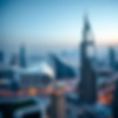 Aerial view of Dubai's skyline showcasing modern architecture