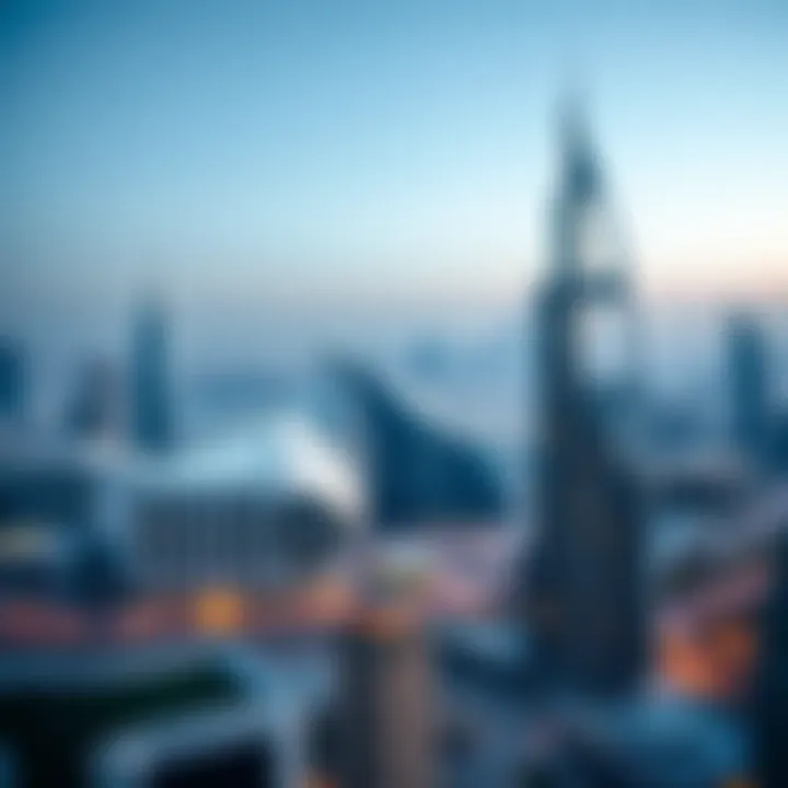 Aerial view of Dubai's skyline showcasing modern architecture