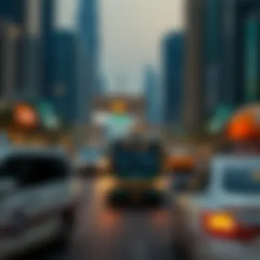 Public transportation options in Dubai including metro and taxis