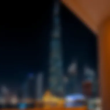 Illuminated Beauty of Creek Harbour Tower at Night Night view of Creek Harbour Tower illuminated