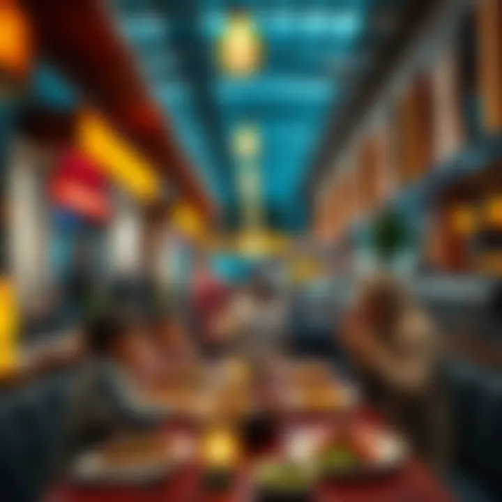 Family enjoying a meal at one of the restaurants in Dalma Mall