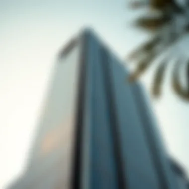 Close-up of the innovative facade technology used in the Desert Sun Tower