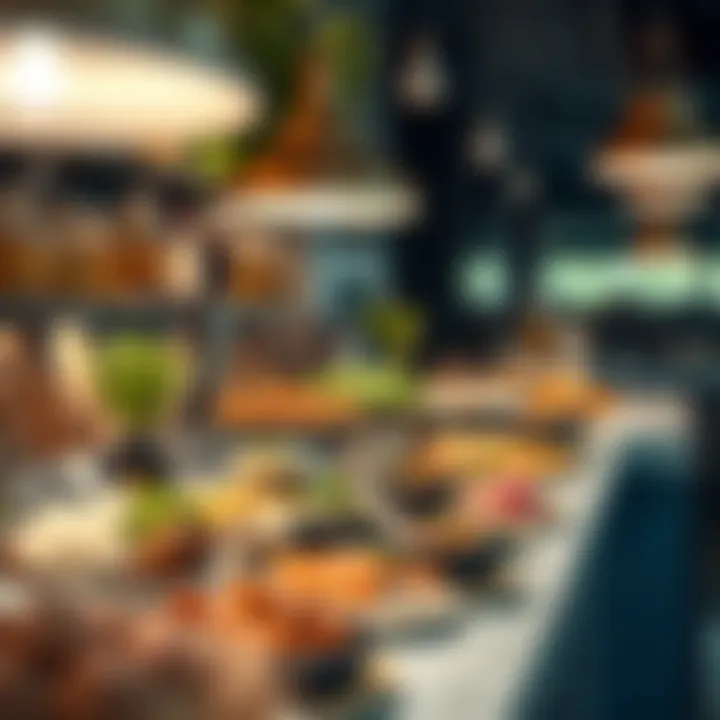A variety of international cuisines on display