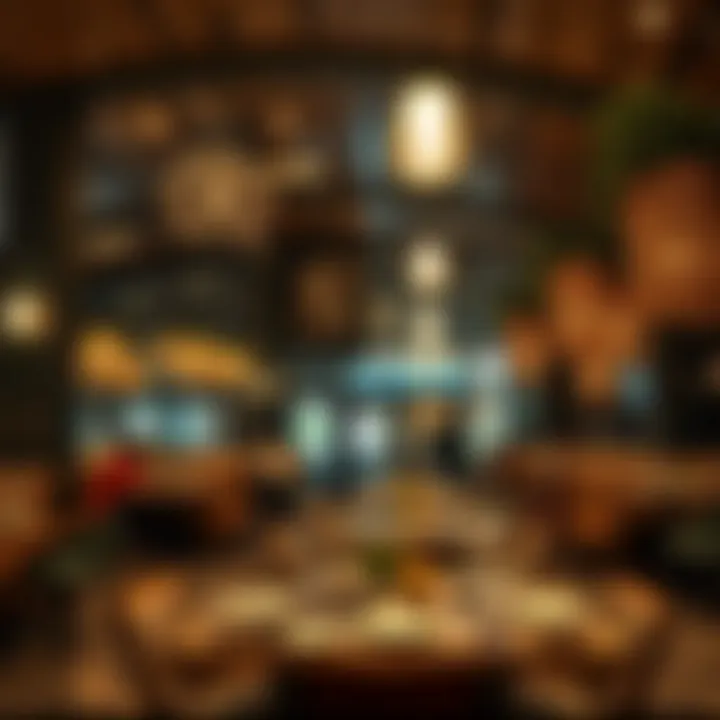 A chic local eatery bustling with activity