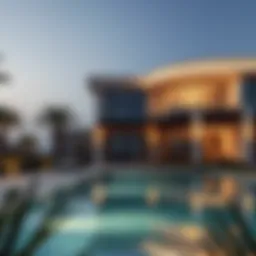 Stunning view of a luxury villa in Dubai