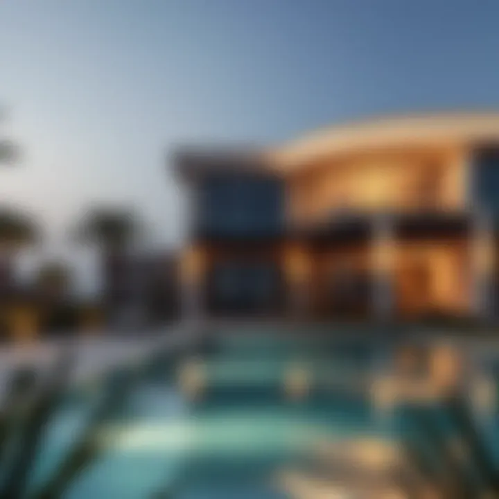 Stunning view of a luxury villa in Dubai