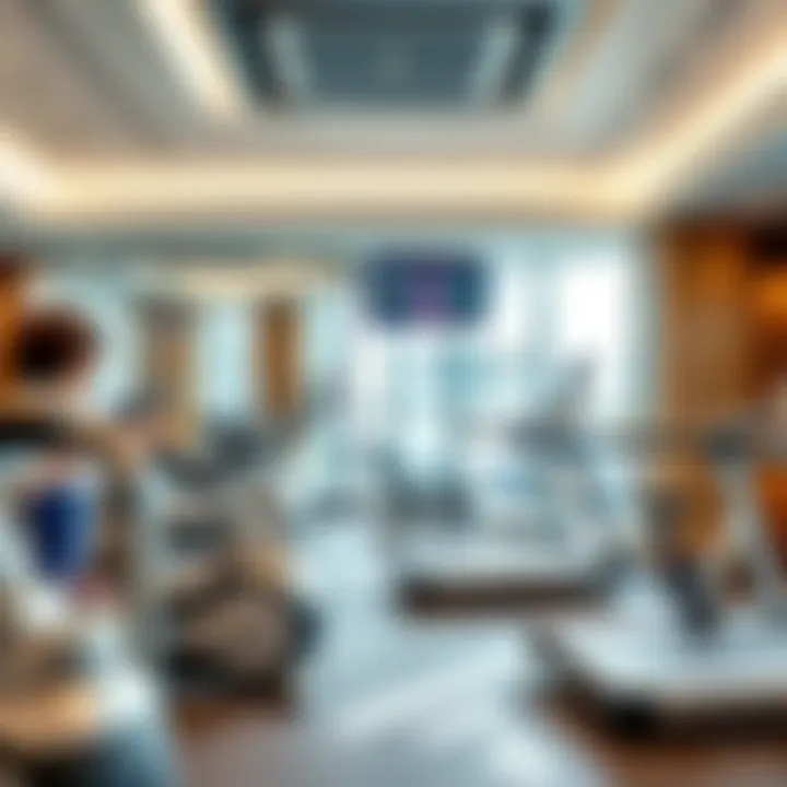 Modern Fitness Center at DoubleTree by Hilton Dubai Al Barsha State-of-the-art fitness center equipped with modern exercise equipment