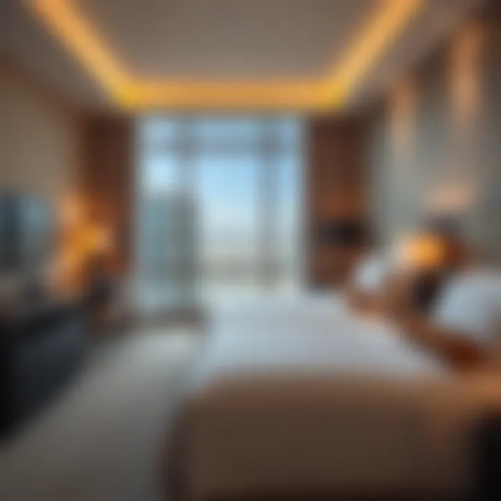 Chic Accommodation: Guest Room at DoubleTree by Hilton Dubai Al Barsha Spacious guest room with contemporary furnishings and stunning views