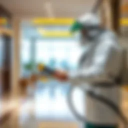 Professional pest control technician in action