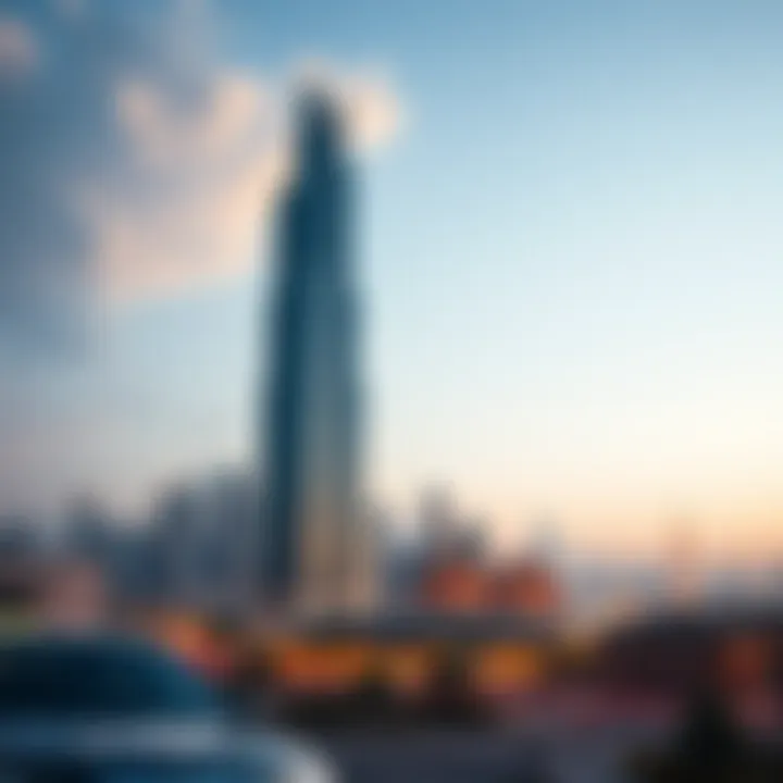 Panoramic view of Dubai’s skyline with the Sky Business Centre as a focal point