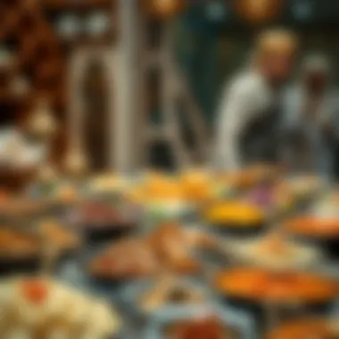 Culinary Heritage of Eid in the UAE Traditional Emirati dishes displayed during Eid festivities