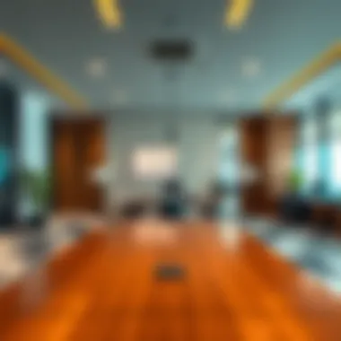 Interior shot demonstrating the contemporary office space in Emaar Business Park Building 4