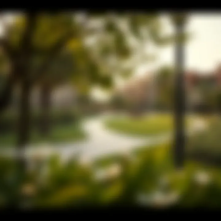 A serene community park within an Emaar project, reflecting green spaces and sustainability.