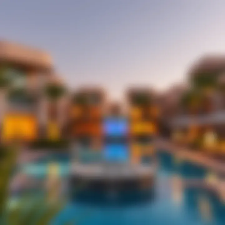 Community features including pool and recreational areas in Emaar Golf Villas