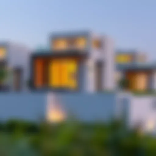 Stylish exterior view of Emaar Golf Villas showcasing modern architecture