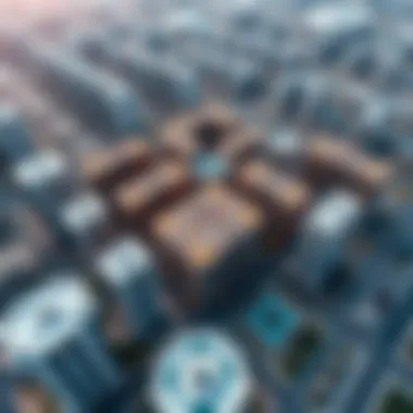 An aerial perspective showcasing the expansive residential development by Emaar.