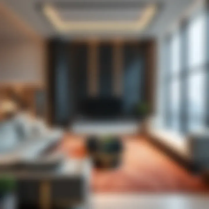 Modern interior space of Emaar Square Building Six highlighting luxury finishes