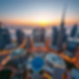 Aerial view showcasing Sky View Dubai