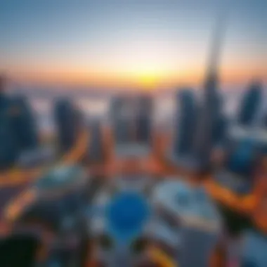 Aerial View of Sky View Dubai Aerial view showcasing Sky View Dubai