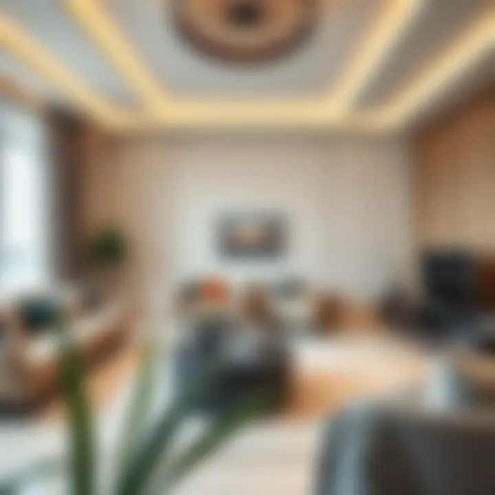 Spacious living room of an affordable flat in Dubai